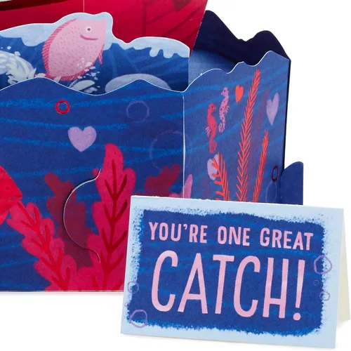 Miniatura 3 de Hallmark Paper Wonder - Tarjeta desplegable para el día de San Valentín para marido, esposa, novio, novia (barco de pesca)
