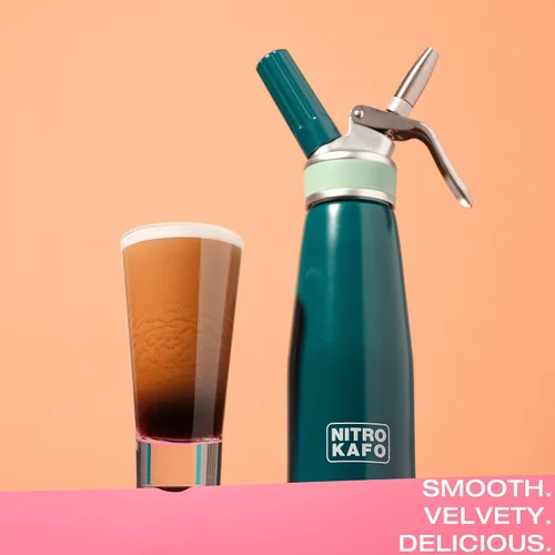 Miniatura 3 de Cafetera Nitro de 1 litro, cafetera de aluminio Nitro Cold Brew con boquilla especial de difusor de nitro y cafetera fría con tarro Mason