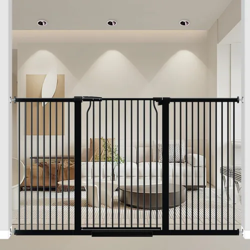 Miniatura 11 de Puerta de bebé extra alta de 40.55 pulgadas para marcos de puertas, puerta para perros de 32.6 a 40.5 pulgadas de ancho para interiores, puerta alta