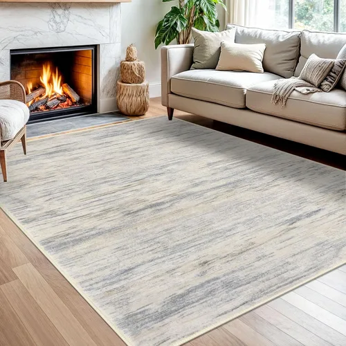 Miniatura 96 de SIILOOM 2 x 3 Alfombra moderna y abstracta para entrada, alfombra neutra azul marino gris multicolor súper suave de área pequeña, alfombras lavables