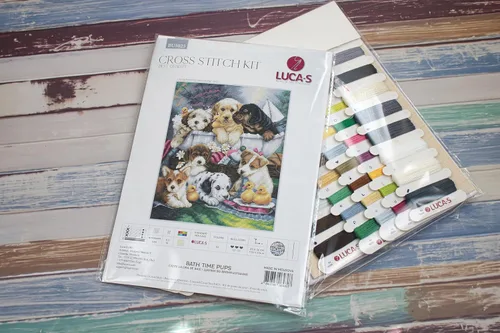 Miniatura 3 de Luca-S Kit de punto de cruz - Cachorros de baño