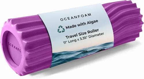 Miniatura 30 de Oceanfoam Ripple - Rodillo de espuma de viaje (11" x 3.35") Mini rodillo de espuma firme para terapia física, masaje de tejido profundo, dolor