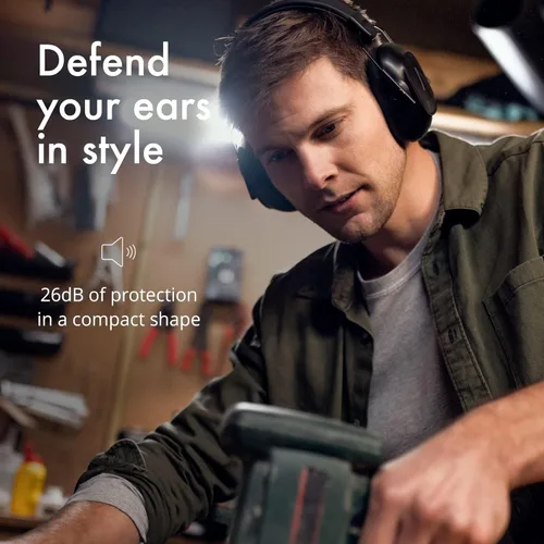 Miniatura 3 de Orejeras Alpine Defender para adultos para reducción de ruido - Auriculares premium de protección contra ruido para estudio, concentración, trabajo
