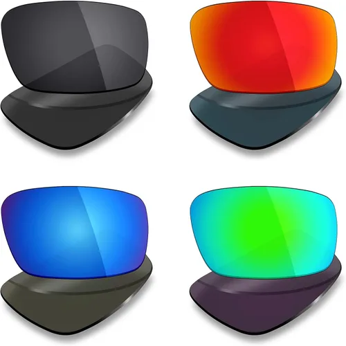mryok 4pares polarizadas lentes de repuesto para Spy Optic Hieloanteojos de sol, Stealth negrorojo fuegoazul hieloverde esmeralda