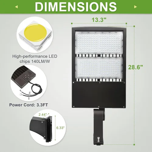 Miniatura 3 de Luces LED de estacionamiento de 300 W, 20 KV de protección contra sobretensiones luces LED para caja de zapatos con montaje directo de brazos, 5000K