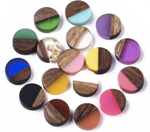 Miniatura 44 de Mega Pet Colgante de resina y madera de nogal para hacer joyas de bricolaje