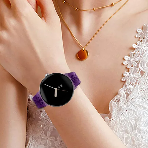 Miniatura 5 de VOMA Correa de silicona de encaje compatible con Google Pixel Watch 4 de 1.61 pulgadas 2025/3 de 1.614 pulgadas 2024/2 2023/1 2022, correa deportiva