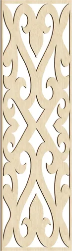 Miniatura 136 de Keene Paneles de pared decorativos de madera con calado, 9 3/8 pulgadas de ancho x 24 3/8 pulgadas de alto x 1/4 de alto, roble rojo rojo (Red Oak)