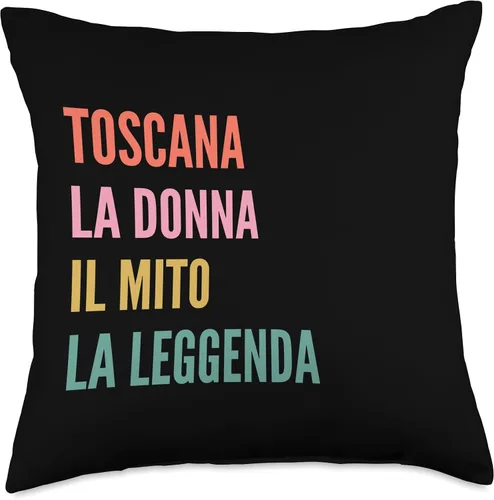 Miniatura 4 de Disegni Di Nomi Italiani Divertenti Per Toscana Divertido cojín italiano con el nombre Toscana, 16 x 16 pulgadas, multicolor