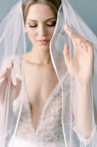 Miniatura 4 de azaleas Velo de novia con peine de 1 nivel simple de tul suave para novia