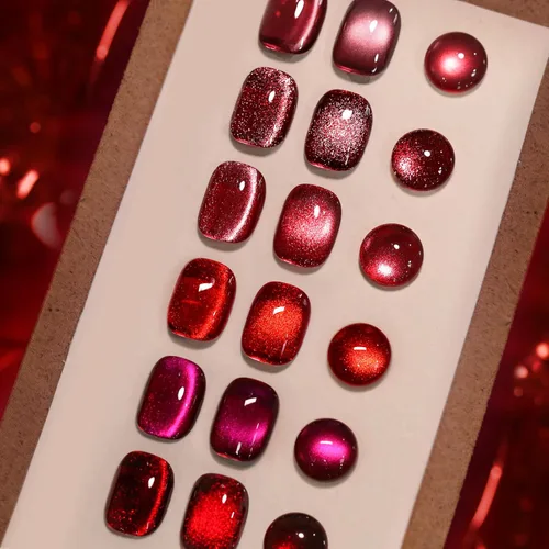 Miniatura 13 de Born Pretty - Esmalte de uñas en gel magnético Cat, set de esmalte de uñas de gel brillante retro magnético de 6 colores, kit de esmalte de uñas Oda