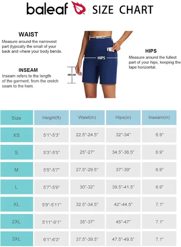 Miniatura 7 de BALEAF Bermudas para mujer de 7 pulgadas, cintura alta, atléticos, con bolsillos, para verano casual