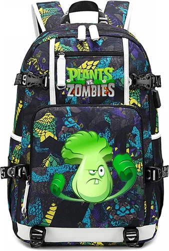 Miniatura 14 de ISaikoy Game Plants vs. Zombies - Mochila de hombro para libros, mochila escolar, mochila para computadora portátil, color azul20
