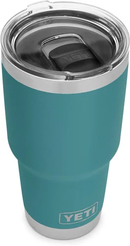 Miniatura 19 de YETI Rambler - Vaso aislado al vacío de acero inoxidable de 30 onzas con tapa MagSlider azul (Offshore Blue)