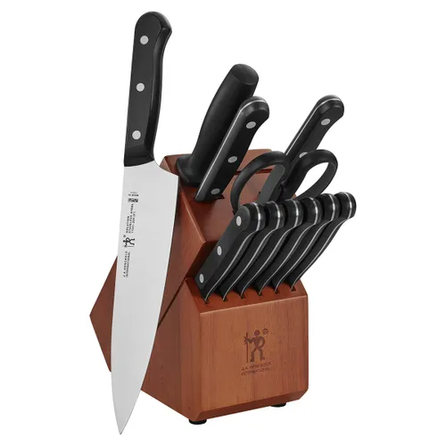 Miniatura 10 de HENCKELS Solution - Juego de 15 cuchillos ultraafilados con bloque, cuchillo de chef, cuchillo de pan, cuchillo de carne, ingeniería alemana Negro