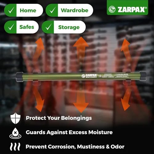 Miniatura 2 de Zarpax™ Varilla deshumidificador para cajas de seguridad de armas Varilla deshumidificador para espacios cerrados, caja de seguridad de armas