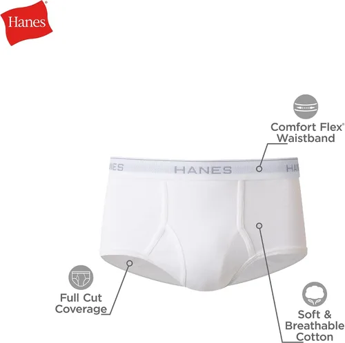 Miniatura 5 de Hanes Men's Moisture-wicking Cotton Briefs, Available in White and Black, Multi-packs Available