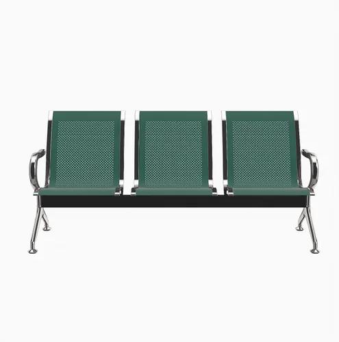 Miniatura 42 de Kinfant Silla de sala de espera de 2 asientos, sillas de recepción de invitados de oficina con respaldo ergonómico, banco de espera de aeropuerto