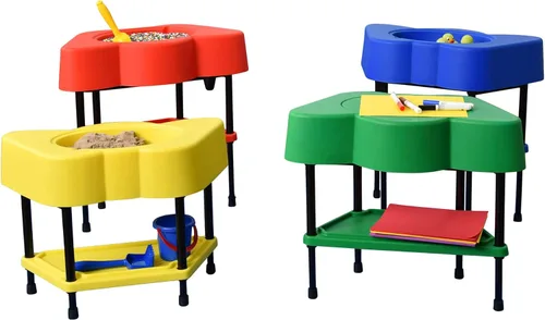 Miniatura 8 de Children's Factory AFB5100PY - Mesa sensorial para niños pequeños con tapa, altura ajustable, arena y agua, equipo de juego para interiores