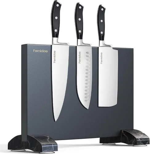 Juego de 4 cuchillos de bloque con soporte magnético para cuchillos, juego de cuchillos de cocina japoneses ultra afilados, juegos de cuchillos de