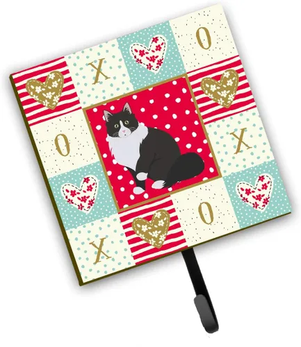 Caroline's Treasures Siberian Forest Cat Love Correa o ganchos para llaves, multicolor