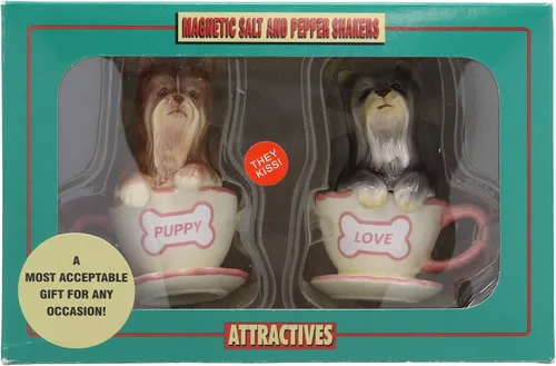 Miniatura 7 de Ebros - Juego de salero y pimentero de cerámica de Yorkshire Terriers Yorkie de cerámica con tazas de té, juego de salero y pimentero, figuras