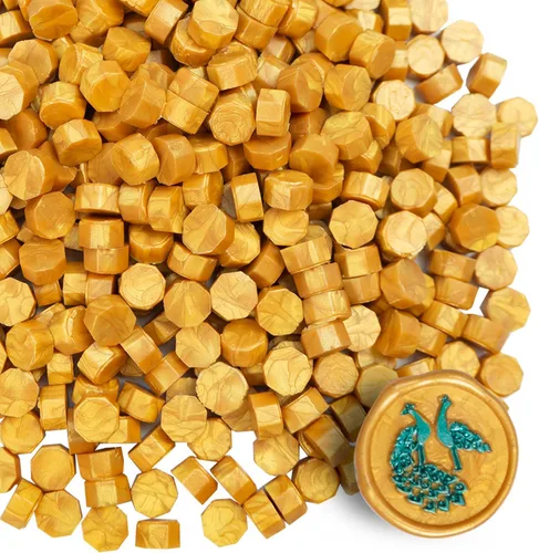 Miniatura 12 de Cuentas de sello de cera de alta calidad, 520 bolitas de sellado marrón para cartas, tarjetas de felicitación, botellas de vino y manualidades