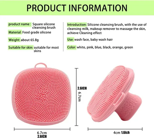 Miniatura 2 de Mini cepillo exfoliante facial de silicona, almohadilla de limpieza facial manual, limpiador facial suave para exfoliar y masajear poros para todo