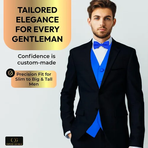 Miniatura 2 de Conjunto de chaleco formal sólido para hombre, esmoquin, chaleco y pajarita para traje o esmoquin