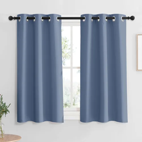 Miniatura 116 de RYB HOME Cortinas opacas de cocina de 36 pulgadas de largo, tratamiento de privacidad para ventanas pequeñas, aislamiento térmico, telón de fondo