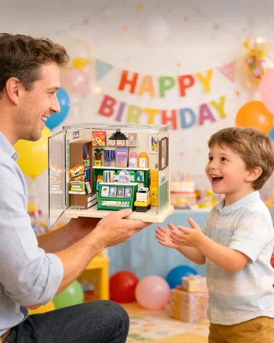 Miniatura 7 de Vodolo Kit de casa en miniatura con LED, kits de rincón de libros para adultos principiantes, decoración de estante de libros, rompecabezas 3D, kits