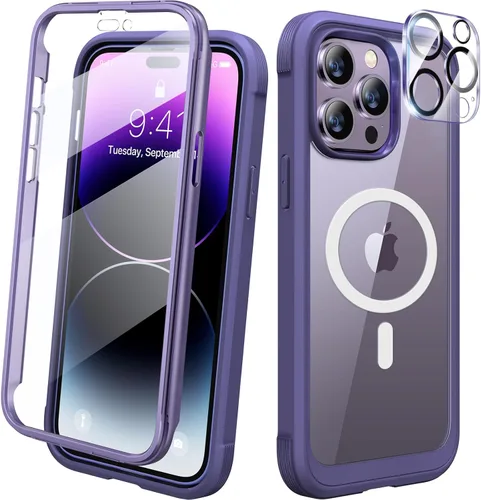 Miniatura 141 de Diaclara - Funda compatible con iPhone 11, carcasa resistente de cuerpo completo con protector de pantalla integrado sensible al tacto y Transparente