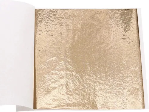 Hojas de Pan de Oro de Imitación - KINNO Lámina Dorada Champán Multiusos para Hogar, Pared, Marco, Techo, Decoración de Muebles, 100 Hojas de 3.15
