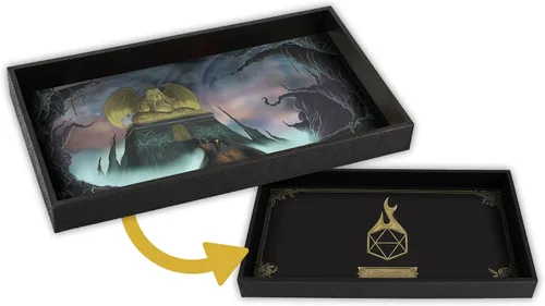 Forged Dice Co. Bandeja para Dados de 14" - Alfombrilla Reversible para Lanzar Dados - Compatible con Juegos de Mesa y RPGs de Mesa como Dungeons