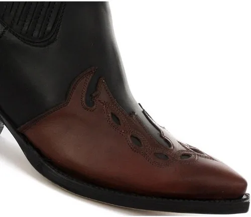 Miniatura 4 de Grinders Arizona Lo - Botas vaqueras de cuero unisex con tacón cubano, color negro, Negro