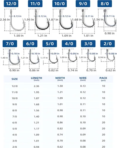 Miniatura 7 de BLUEWING Ganchos de cebo vivo de acero inoxidable, 10 unids/20 unidades, ultra afilados y duraderos para pesca de agua salada y agua dulce