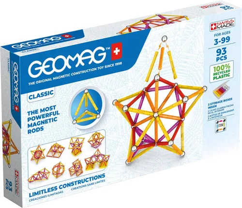 Miniatura 12 de Geomag Juguetes magnéticos clásicos para niños a partir de 8 años, 25 imanes educativos STEM para niños, bloques magnéticos hechos en Suiza