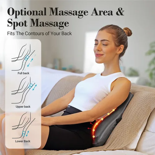 Miniatura 3 de CuPiLo Masajeador de espalda HSA elegible por la FSA para aliviar el dolor de tejido profundo, masajeador Shiatsu 4D de espalda baja con calor