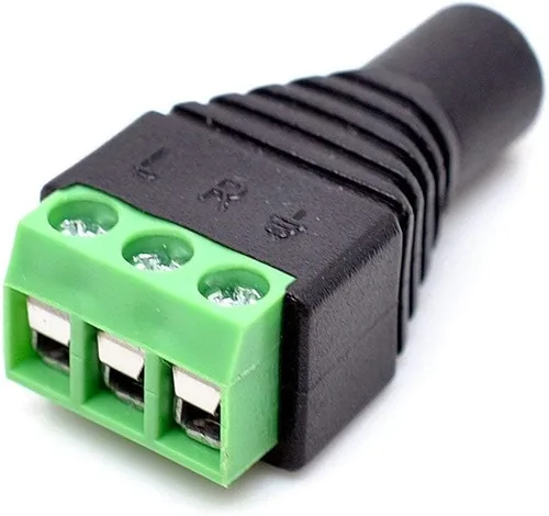 Miniatura 3 de Adaptador de audio de 0.138 in de 3 polos hembra a terminal verde de 3 tornillos