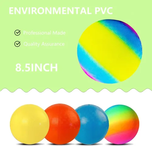 Miniatura 2 de Bola de patio de recreo, Kickball de 8.5 pulgadas para niños y adultos, para interiores y exteriores, balón de balonmano, juego de cuatro bolas