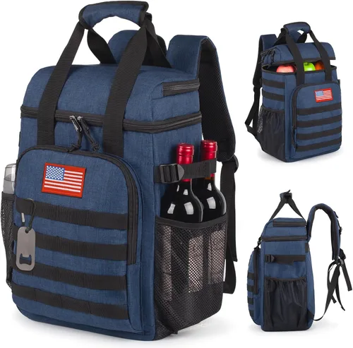 Miniatura 11 de Mochila térmica táctica, mochila de almuerzo para hombres y adultos, para trabajo con asa, mochila térmica suave aislada, impermeable, a prueba