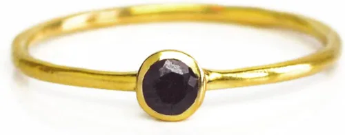 Miniatura 11 de Anillo pequeño de piedras preciosas apilable, banda de anillo delicada y delgada minimalista, anillo simple apilable de piedra natal