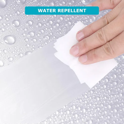 Miniatura 5 de Cortina de ducha transparente, 72 x 72 pulgadas, vinilo de 0.35 oz, cortina de ducha de plástico resistente, forro de ducha impermeable