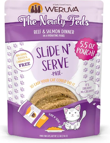 Miniatura 12 de Weruva Slide N' Serve Paté, alimento húmedo para gatos, Let's Make a Meal, cena de cordero y caballa, bolsa de 2.8 oz (80 g) (paquete de 12)