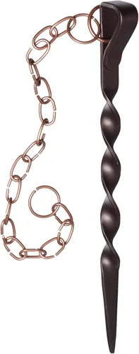 Miniatura 3 de Monarch Rain Chains Estaca de anclaje – Base de cadena de lluvia para exteriores de 12 pulgadas, anclaje de tierra para cadenas para canalones al