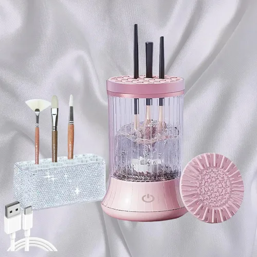 Limpiador de pinceles eléctrico inalámbrico, taza de enjuague, enjuague de pinceles para pintar, enjuague de limpieza de pinceles para acrílico,