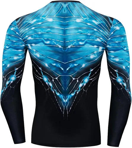 Miniatura 3 de GYM GALA Green Shirt Long Sleeve Running Sports Fitness T-Shirt HD 3D Print Compression Shirt
