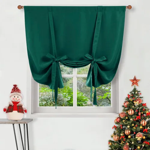 Miniatura 40 de DWCN Cortinas Opacas - Persiana Enrollable con Lazos para Ventana, Aislamiento Térmico, Oscurecimiento de Habitación, Cortinas con Bolsillo