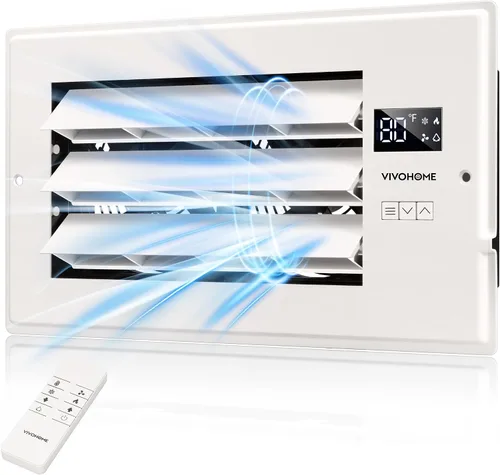 Miniatura 11 de VIVOHOME Ventilador elevador de registro de apertura de 4 x 10 pulgadas con rejilla ajustable de dirección del viento, termostato inteligente