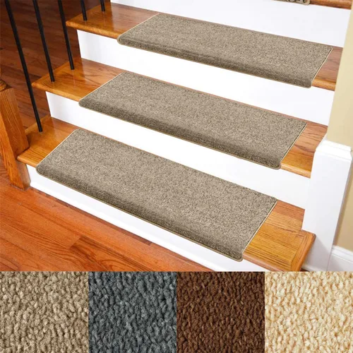 Miniatura 10 de Alfombras para Escalones – Alfombras Antideslizantes con Borde Redondeado para Escaleras – Almohadillas para Escaleras Interiores – Autoadhesivas